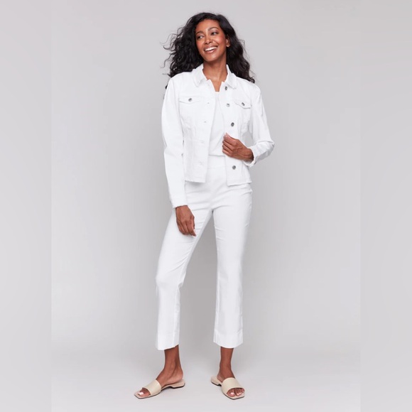 CHARLIE B Classic White Jean Jacket - Picture 4 of 4